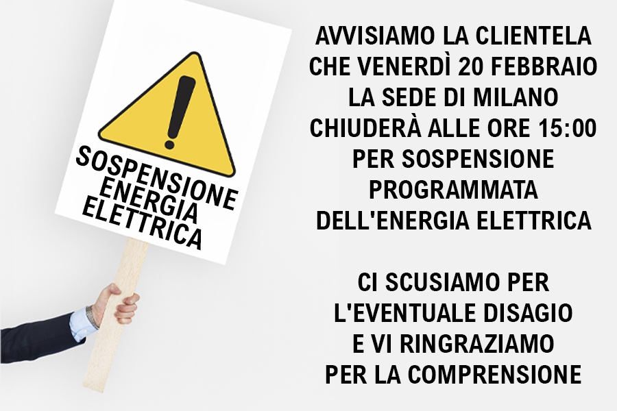 slide SOSPENSIONE ENERGIA ELETTRICA