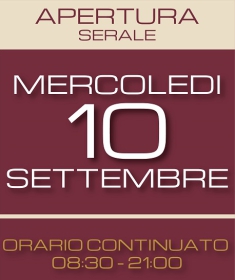 APERTURA SERALE