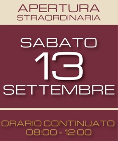 APERTURA STRAORDINARIA