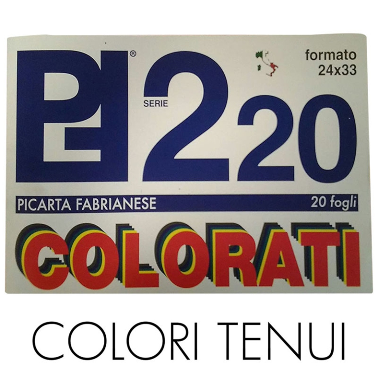 ALBUM F20 24X33 220GR 5PZ COLORI TENUI 2