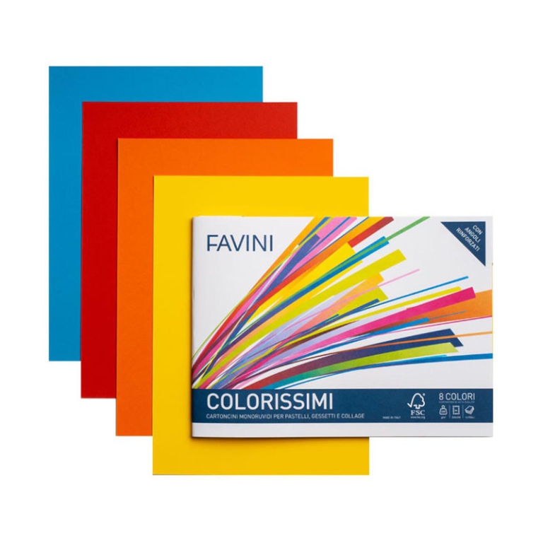 ALBUM 24X33 COLORISSIMI 16FG 220GR 5PZ 5