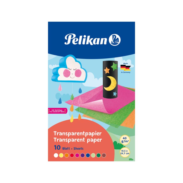 CARTA COLORATA 233/M 10PZ TRASPARENTE 10FG