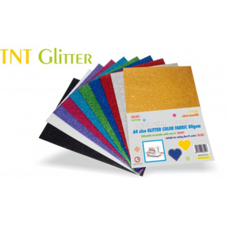 TESSUTO TNT 20X30 10FG   GLITTER ASSORTITO