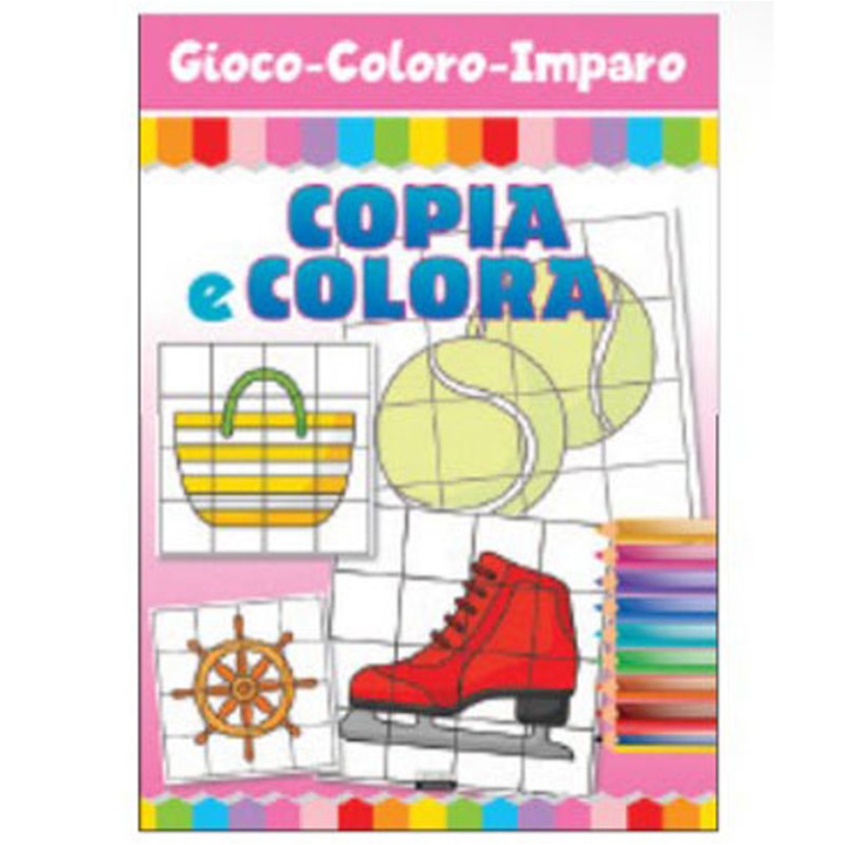 LIBRO DA COLORARE COPIA E COLORA 16PG V.1,90