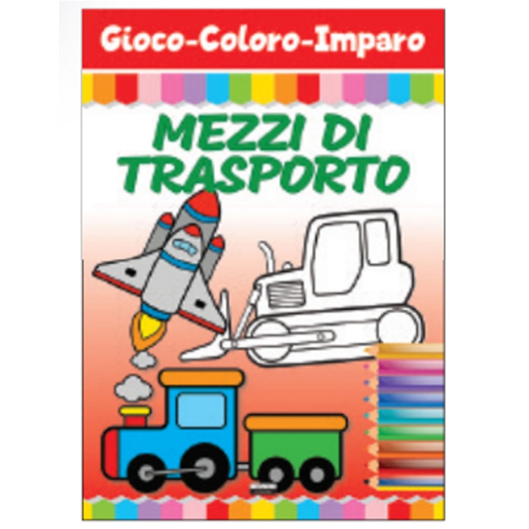 LIBRO DA COLORARE MEZZI  DI TRASPORTO V.1,90