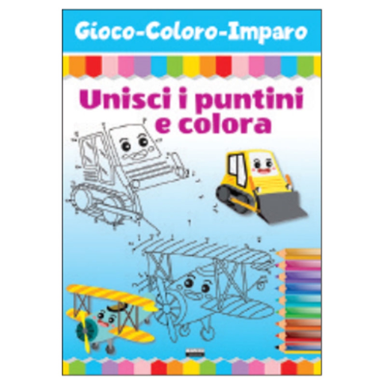 LIBRO DA COLORARE UNISCI I PUNTINI 16PG V.1,90