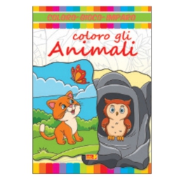 LIBRO DA COLORARE COLORO GLI ANIMALI 16PG V.1,90
