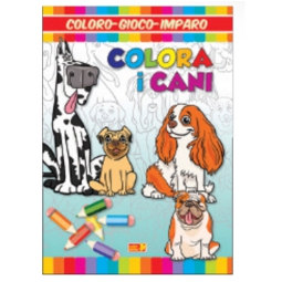 LIBRO DA COLORARE COLORA I CANI ASSORTITI B 16PG V.1,90