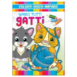 LIBRO DA COLORARE SIAMO  TUTTI GATTI 16PG V.1,90