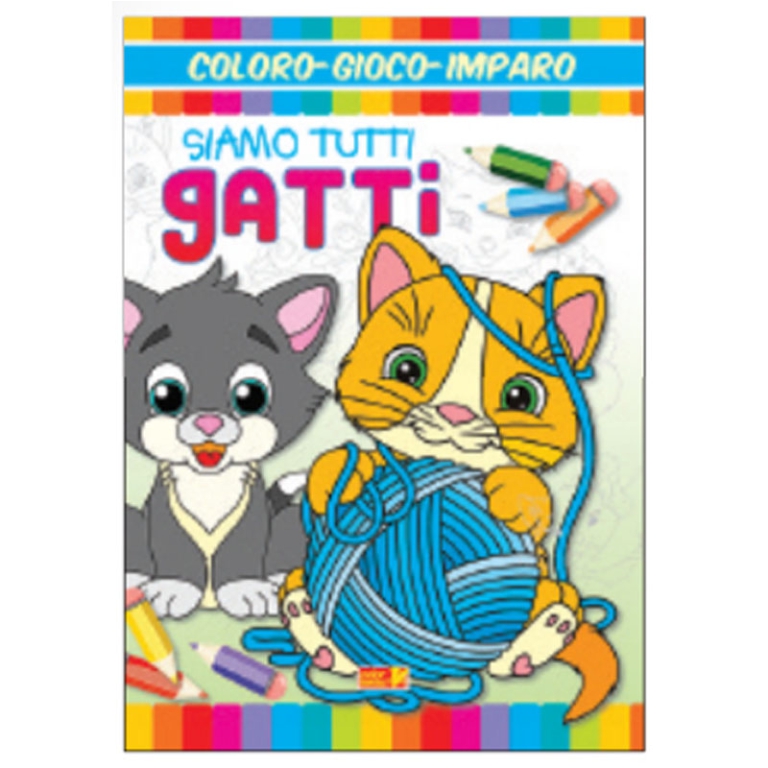 LIBRO DA COLORARE SIAMO  TUTTI GATTI V.1,90