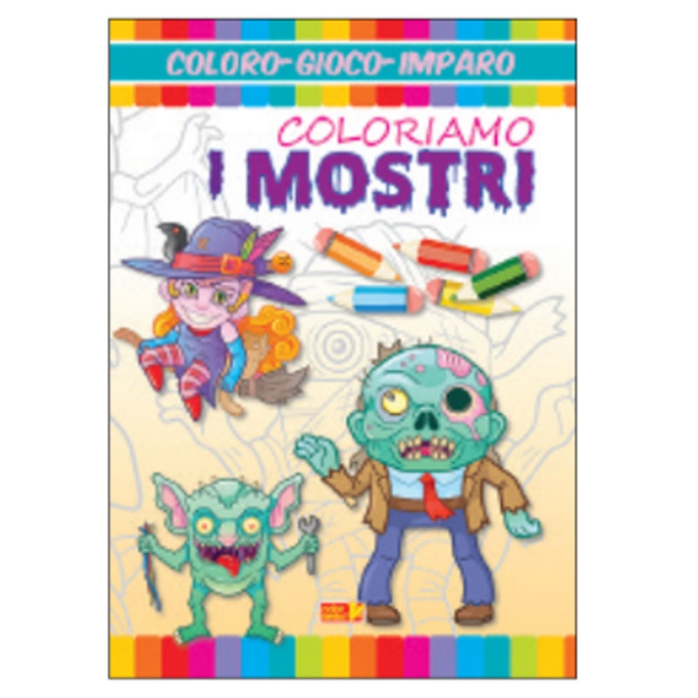 LIBRO DA COLORARE COLORIAMO I MOSTRI 16PG V.1,90