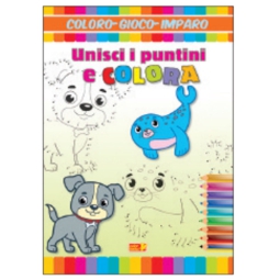 LIBRO DA COLORARE UNISCI I PUNTINI E COLORA V.1,90