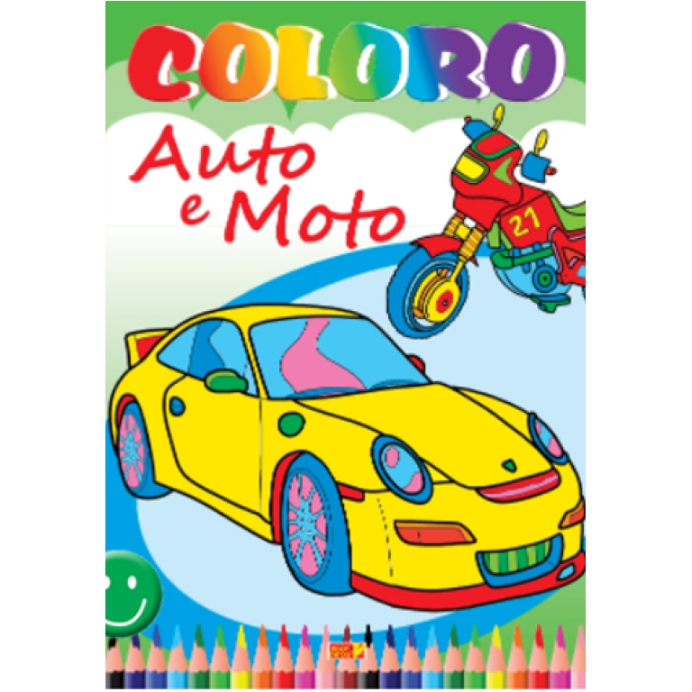 LIBRO DA COLORARE AUTO E MOTO 32PG V.2,60