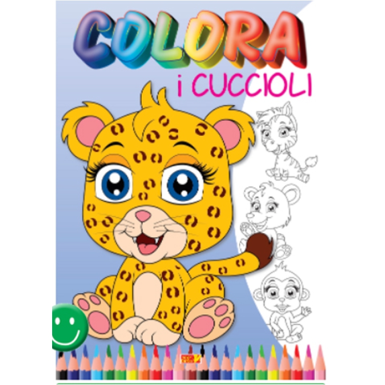 LIBRO DA COLORARE COLORA CUCCIOLI 32PG V.2,60