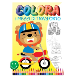 LIBRO DA COLORARE I MEZZI TRASPORTO 32PG V.2,60