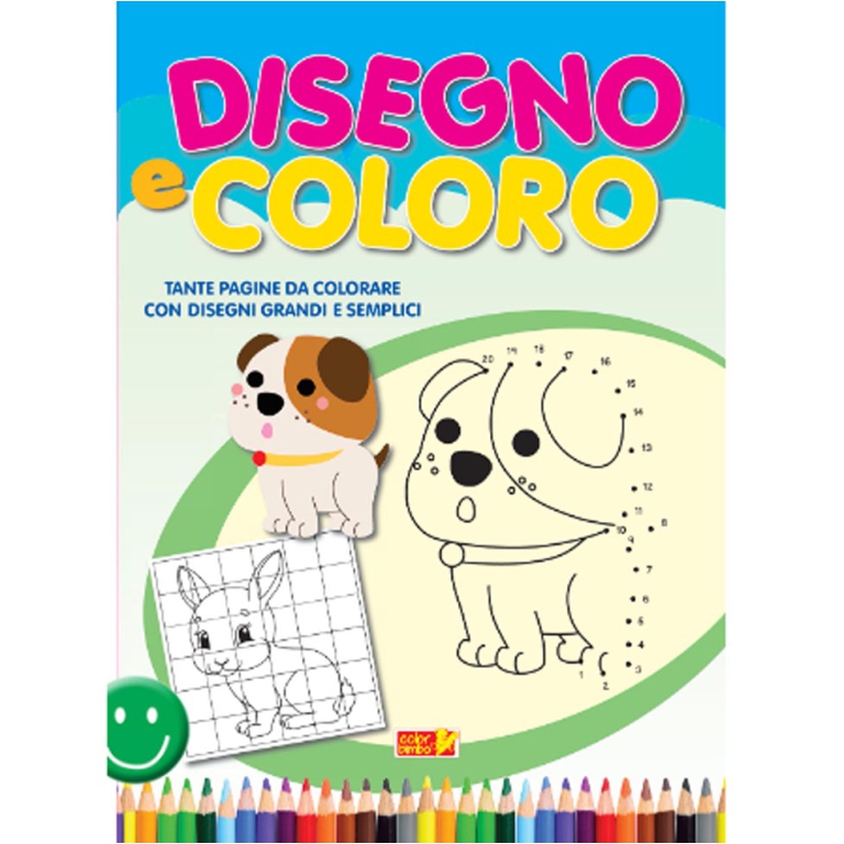 LIBRO DA COLORARE DISEGNO E COLORO 64PG V.4,90