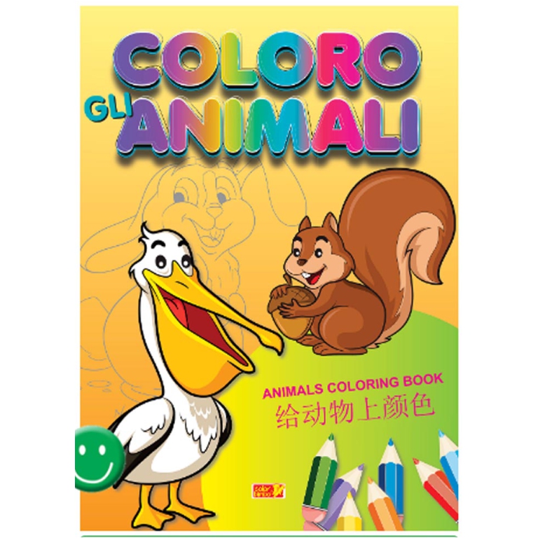 LIBRO DA COLORARE COLORO GLI ANIMALI 64PG V.4,90