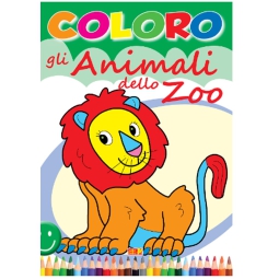 LIBRO DA COLORARE COLORO ANIMALI ZOO 32PG V.2,60