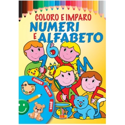 LIBRO DA COLORARE NUMERI E ALFABETO 64PG V.4,90