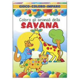 LIBRO DA COLORARE COLORO ANIMALI SAVANA 16PG V.1,9