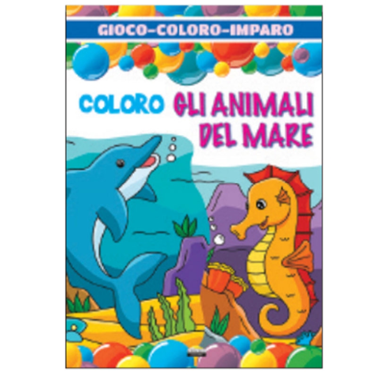 LIBRO DA COLORARE COLORO ANIMALI DEL MARE V.1,90