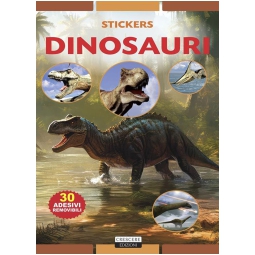 LIBRO DA COLORARE STICKERS DINOSAURI 24PG V.4,90