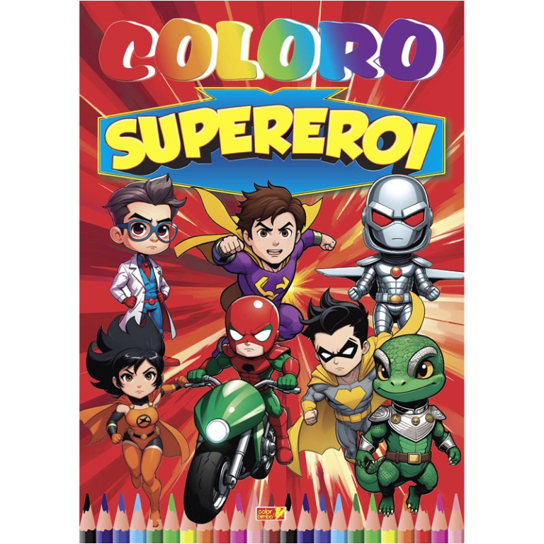 LIBRO DA COLORARE COLORO SUPEREROI 32PG V.2,60