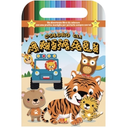 LIBRO DA COLORARE ANIMALI C/MANIGLIA 96PG V.4,90