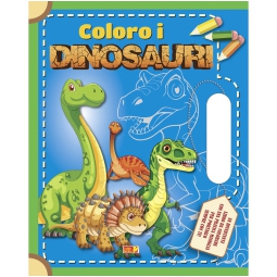 LIBRO DA COLORARE DINOSAURI VALIGIA 32PG V.4,90