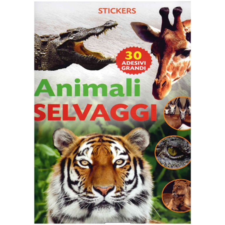 LIBRO DA COLORARE STICKERS ANIMALI 24PG V.4,9