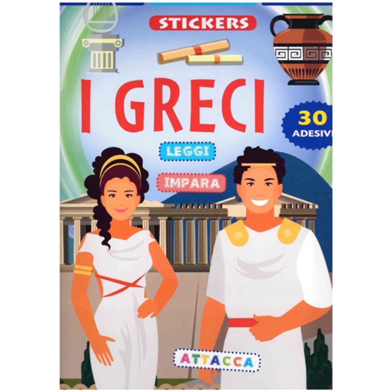 LIBRO STICKERS I GRECI   24PG V.4,90