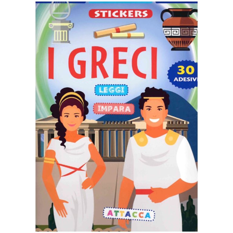 LIBRO DA COLORARE STICKERS GRECI 24PG V.4,90