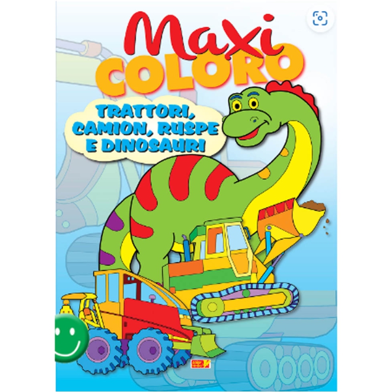 LIBRO DA COLORARE TRATTORI CAMION DINOSAURI V.4,90