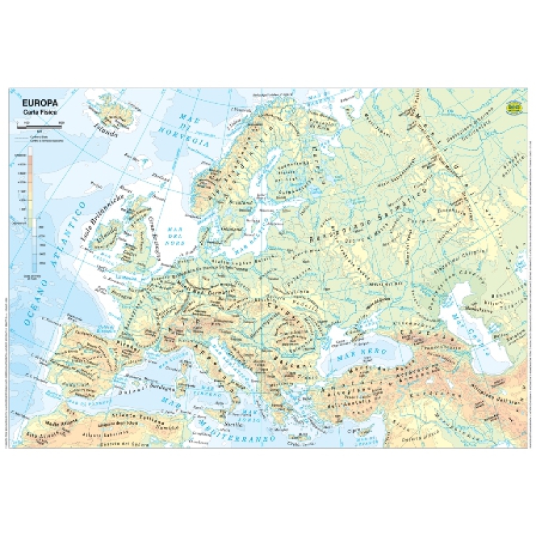 CARTINE EUROPA 20PZ A3   PLASTICATE GEOGRAFICHE