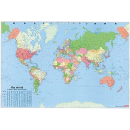 CARTINE PLANISFERO 87X132 MURALE POLITICO