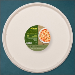 PIATTO PIZZA DIAMETRO 32CM POLPA DI CELLULOSA 25PZ