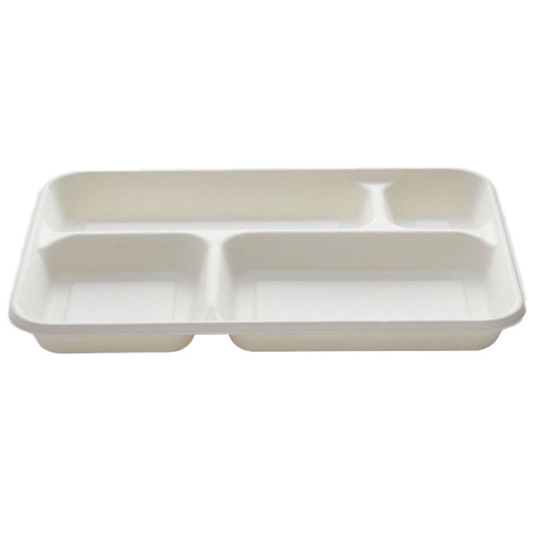 VASSOI 4 SCOMPARTI BIO   25PZ POLPA BIO