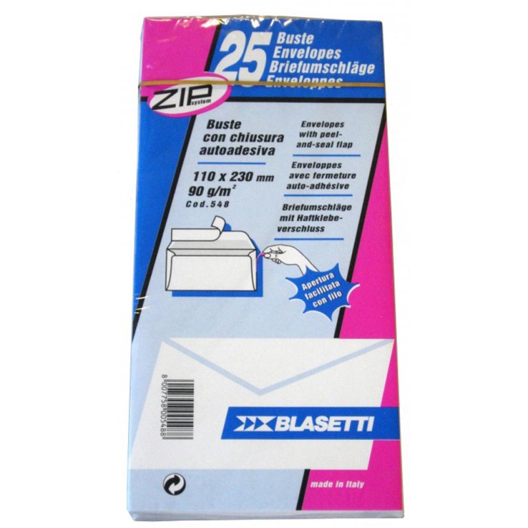 BUSTE FORMATO AMERICANO 11X23 AUT.25PZ SENZA FINESTRA 90GR 2