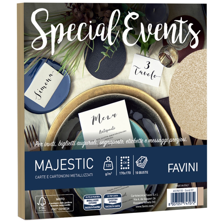 BUSTE PERLATE 10PZ SABBIA 17X17 SPECIAL EVENTS