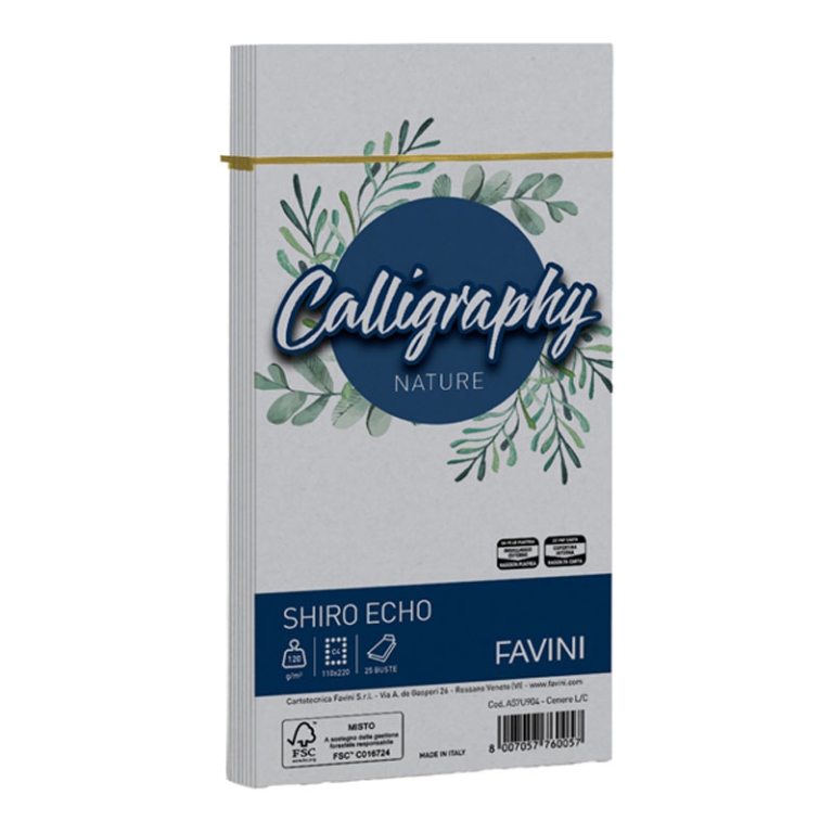 BUSTE CALLIGRAPHY 25PZ   SHIRO ECHO 11X22 CENERE