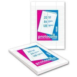 FOGLI PROTOCOLLO 20FG USO BOLLO RIGATO
