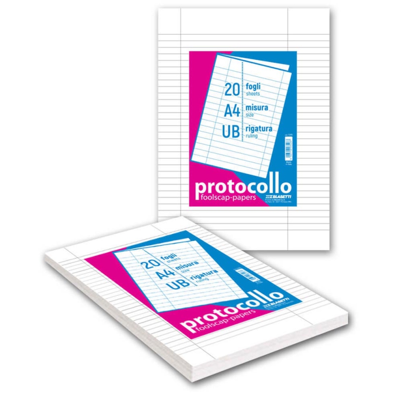 FOGLI PROTOCOLLO 20FG USO BOLLO RIGATO