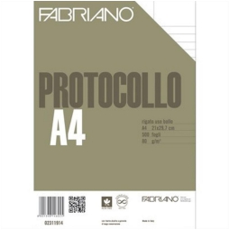 FOGLI PROTOCOLLO 500FG A480GR USO BOLLO RIGATO