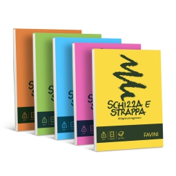BLOCCO A6 5PZ SCHIZZA&STRAPPA FAVINI 10X15