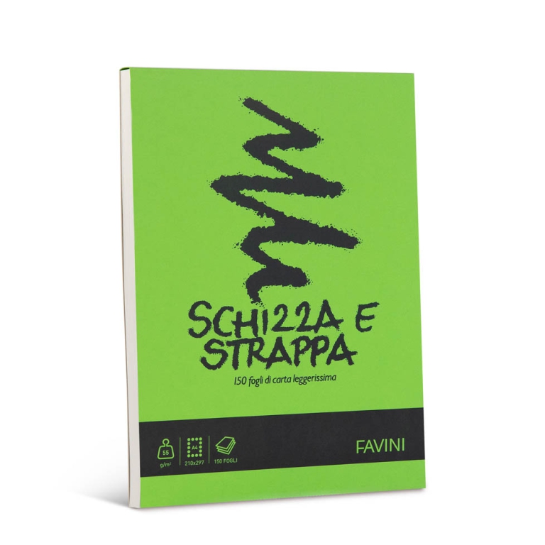 BLOCCO A6 5PZ SCHIZZA&STRAPPA FAVINI 10X15 3