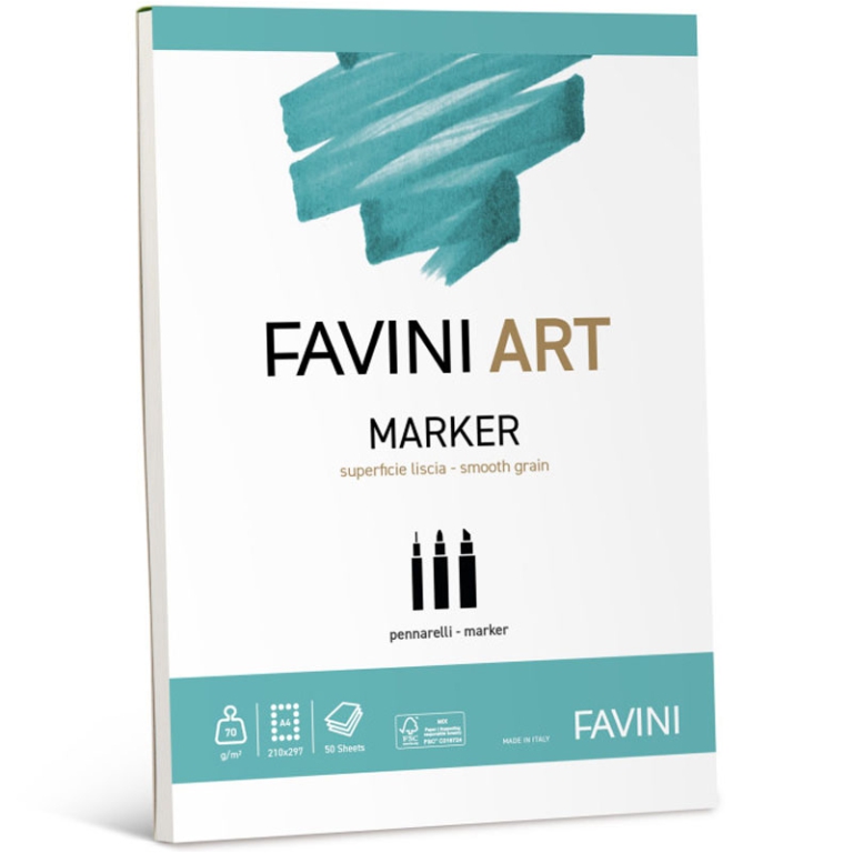 FAVINI ART BLOCCO MARKER A4 70GR 50FG