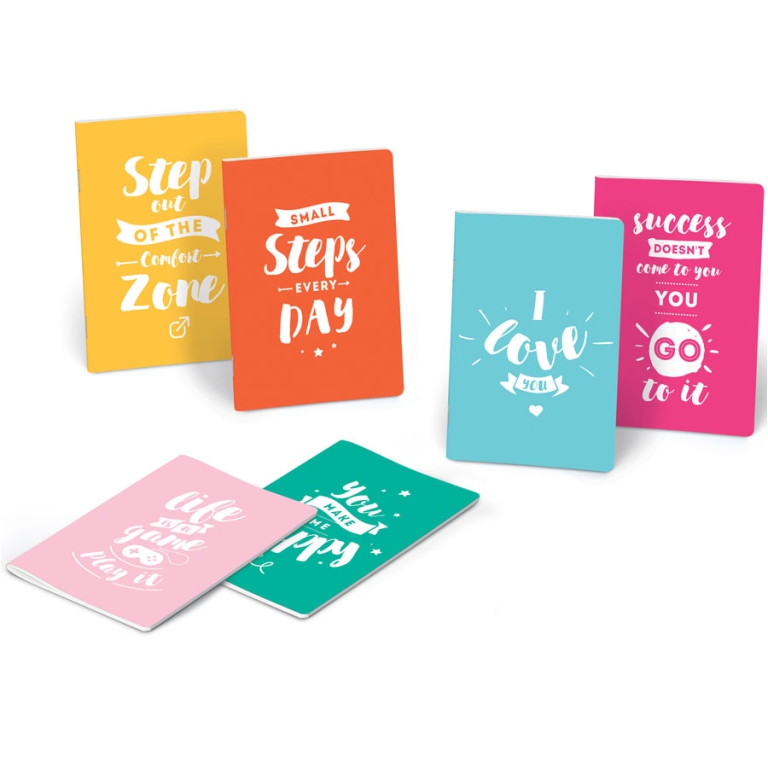 NOTEBOOKS A6 18PZ 16FG   BIANCO BE POSITIVE EXPO 2