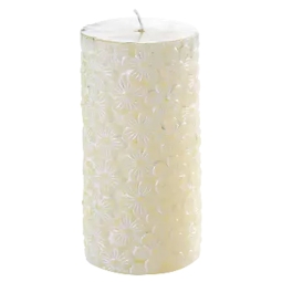 CERO H15CM FIORATO BIANCO
