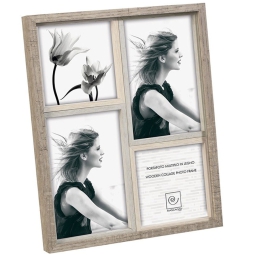 CORNICE MULTIPLA LEGNO   22X27 4 FOTO