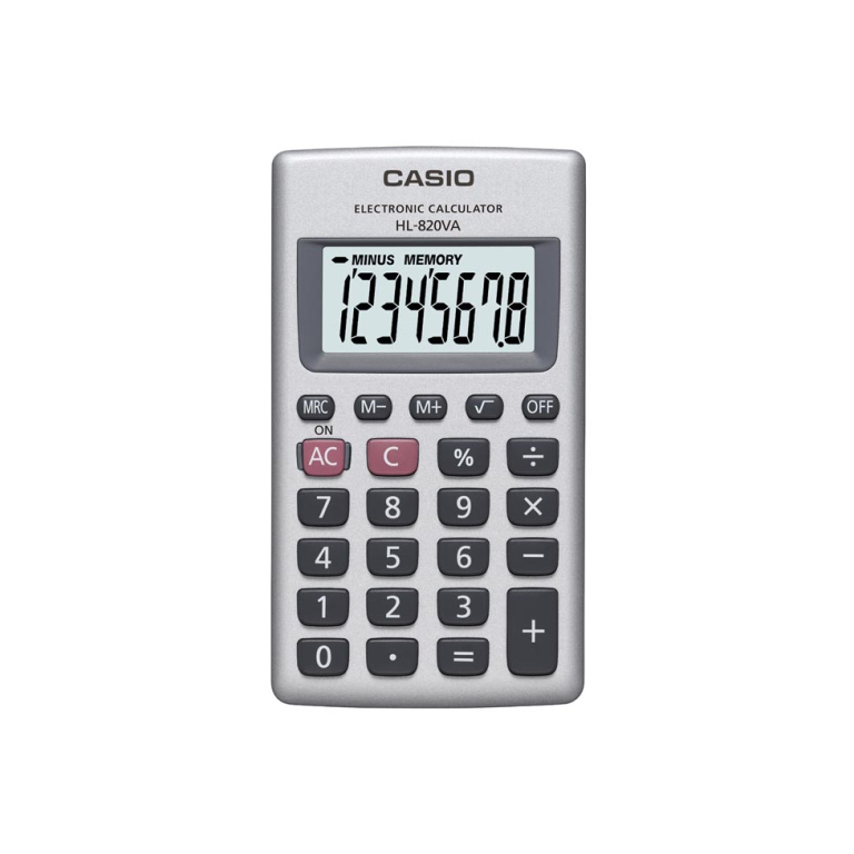 CALCOLATRICE TASCABILE   HL-820VA 8 CIFRE CASIO